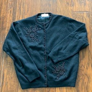 Vintage Stephen Chu Beaded Cardigan Sweater